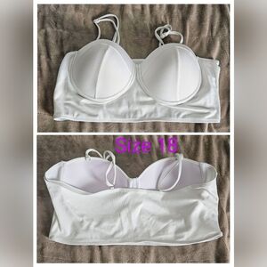 Women's White Swim Top